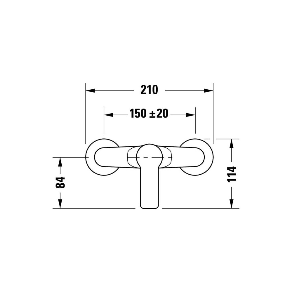 Duravit D-Code Einhebel-Brausemischer Aufputz, Chrom, Anschlussart S-Anschlüsse, ... DURAVIT-DC4230001010 4067116367522 (Abb. 2)