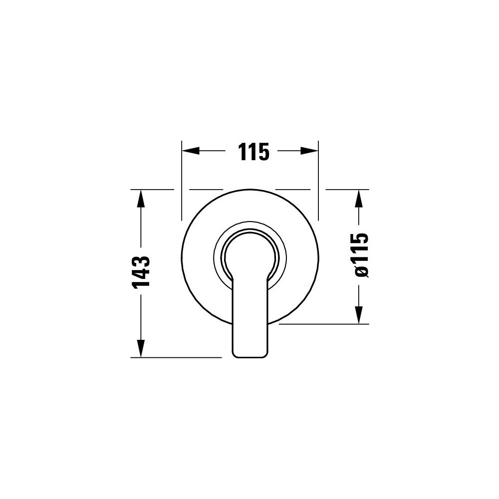 Duravit D-Code Einhebelmischer Unterputz Set, Anzahl Verbraucher 1, Chrom, 27l/mi... DURAVIT-DC4210007010 4067116367874 (Abb. 2)