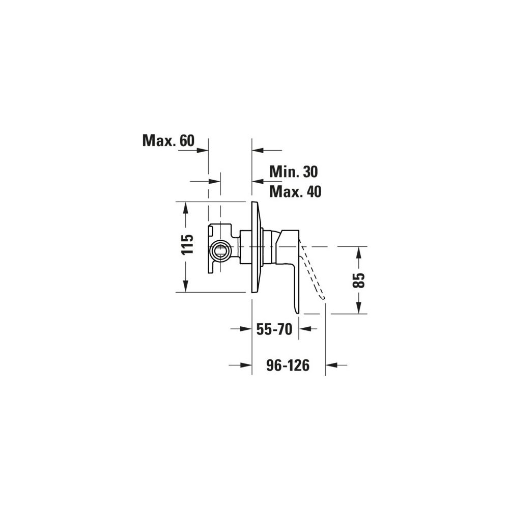 Duravit D-Code Einhebelmischer Unterputz Set, Anzahl Verbraucher 1, Chrom, 27l/mi... DURAVIT-DC4210007010 4067116367874 (Abb. 4)