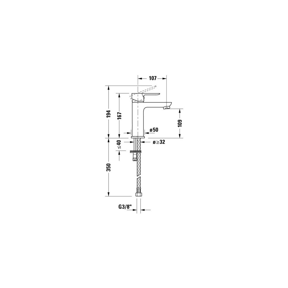 Duravit D-Code Einhebel-Waschtischmischer 167mm, Chrom Hochglanz, Keramikmischsys... DURAVIT-DC1023002010 4067116367256 (Abb. 2)
