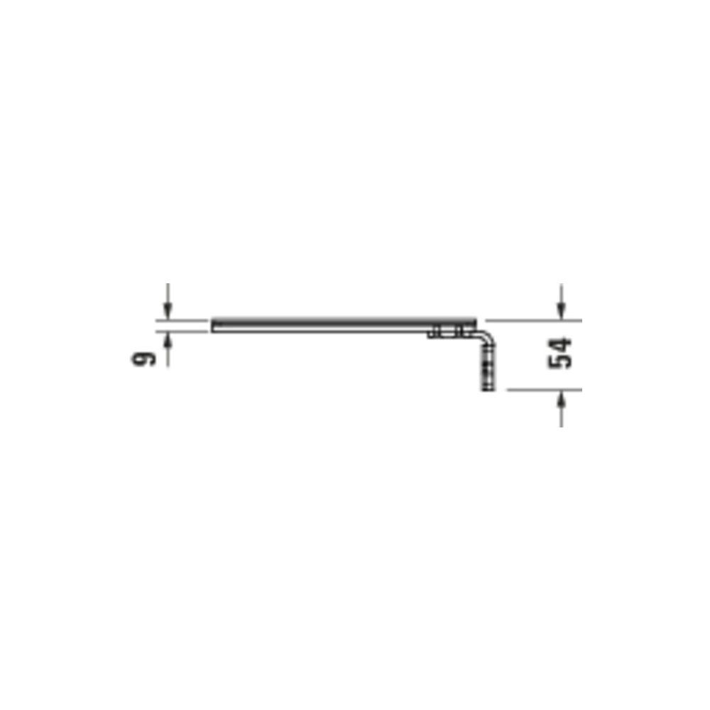 Duravit Ablage für Brausestange 214mm, Chrom/Weiß Hochglanz... DURAVIT-41000610 4067116387445 (Abb. 2)