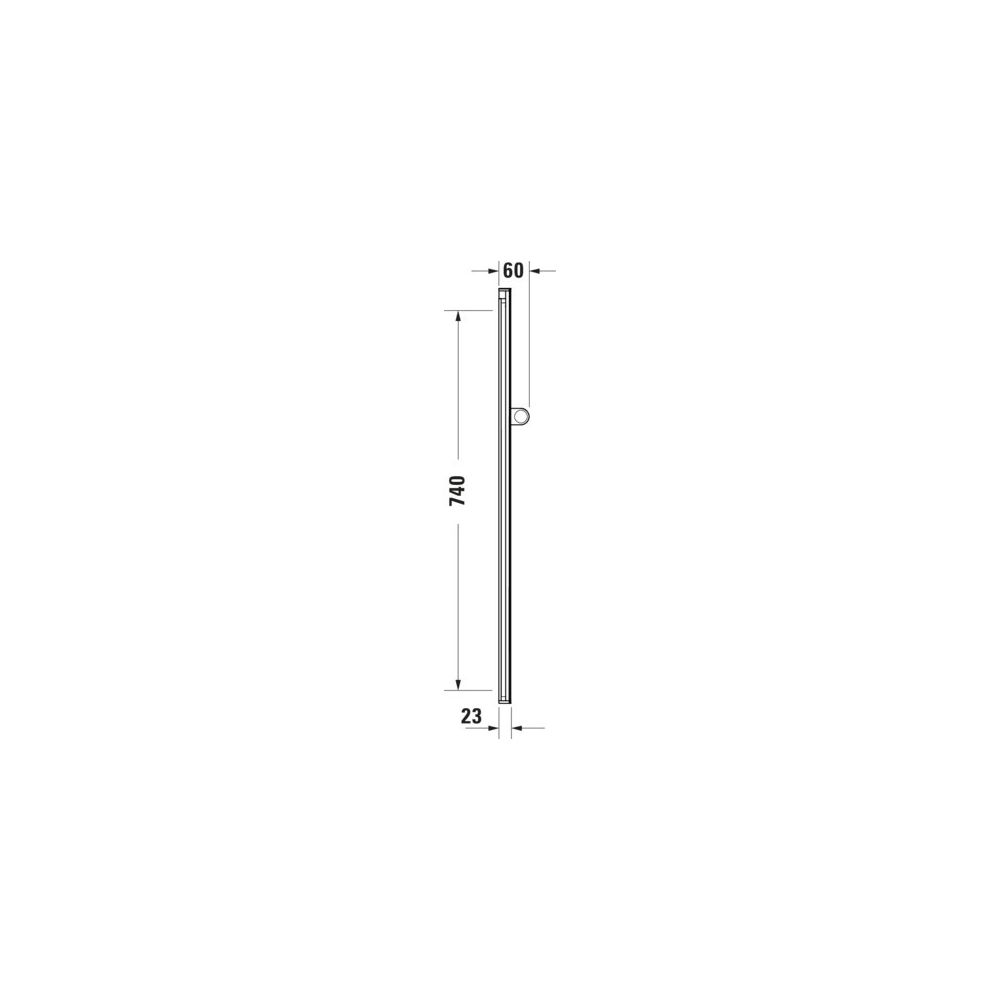Duravit Brausestange 810mm, Handbrausehalterung höhenverstellbar, Chrom Hochglanz... DURAVIT-UV0600005010 4067116161502 (Abb. 5)