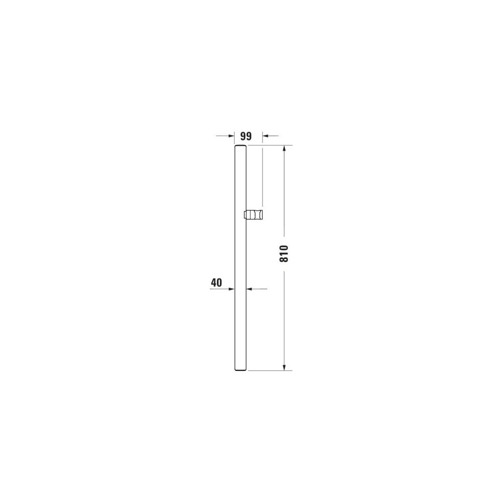 Duravit Brausestange 810mm, Handbrausehalterung höhenverstellbar, Chrom Weiß Hoch... DURAVIT-UV0600005005 4067116161540 (Abb. 3)