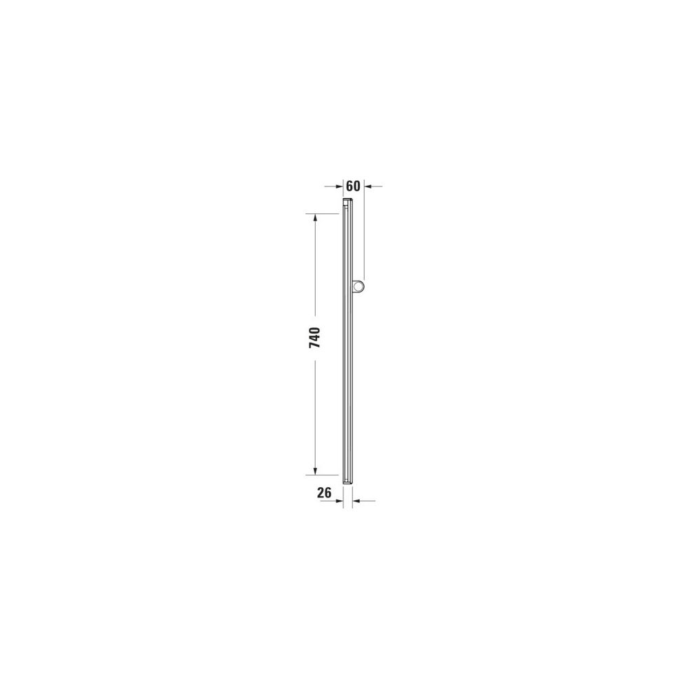 Duravit Brausestange 810mm, Handbrausehalterung höhenverstellbar, Chrom Weiß Hoch... DURAVIT-UV0600005005 4067116161540 (Abb. 5)