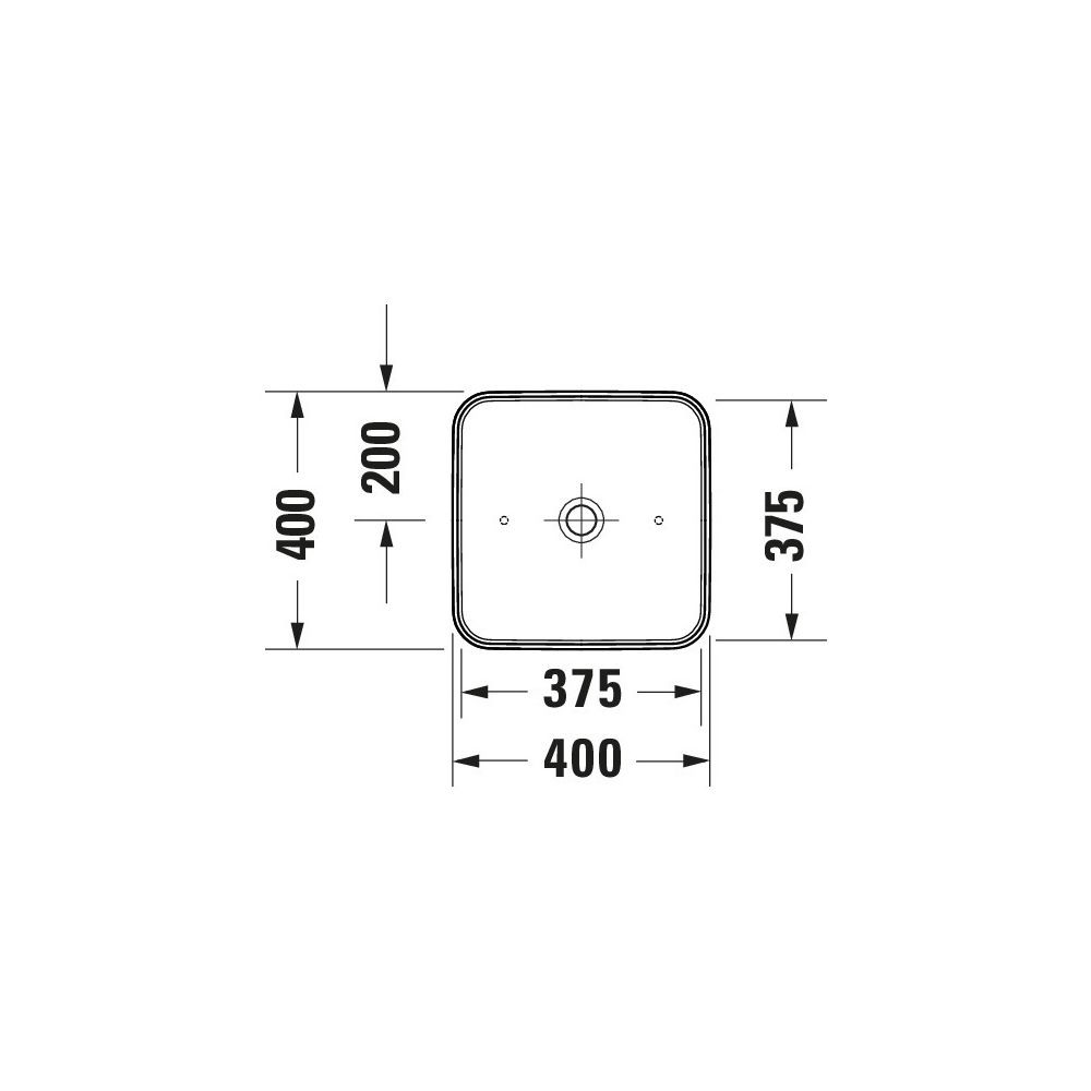 Duravit D-Neo Aufsatzbecken 400mm, Weiß Hochglanz, Quadratisch, ohne Überlauf... DURAVIT-2397400070 4067116345254 (Abb. 4)