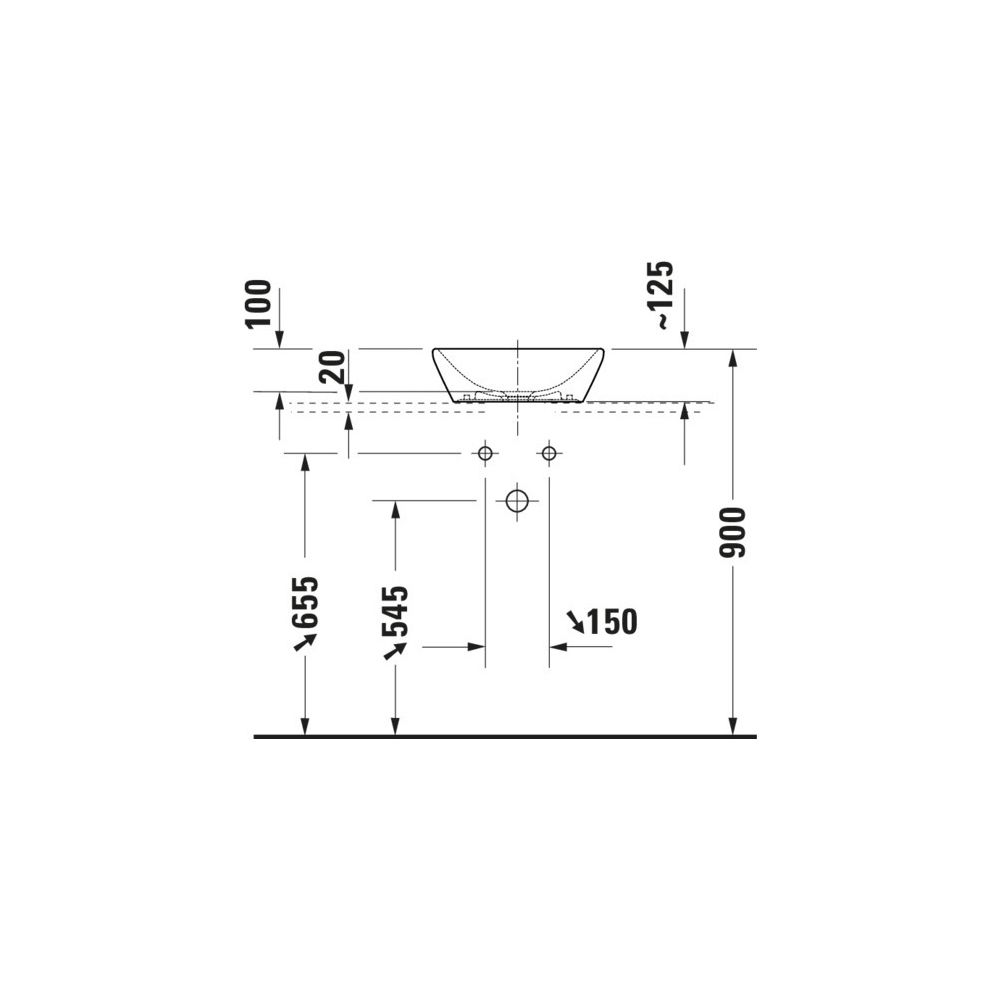 Duravit D-Neo Aufsatzbecken 400mm, Weiß Hochglanz, Quadratisch, ohne Überlauf... DURAVIT-2397400070 4067116345254 (Abb. 6)