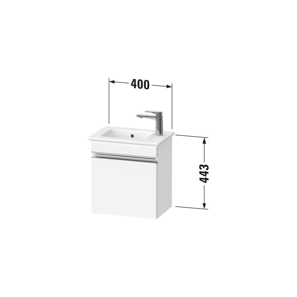 Duravit Sivida Waschtischunterbau wandh 287x400x443mm R, Nusb.Matt, Griffleist... DURAVIT-SV4642R10790000 4067116389975 (Abb. 2)