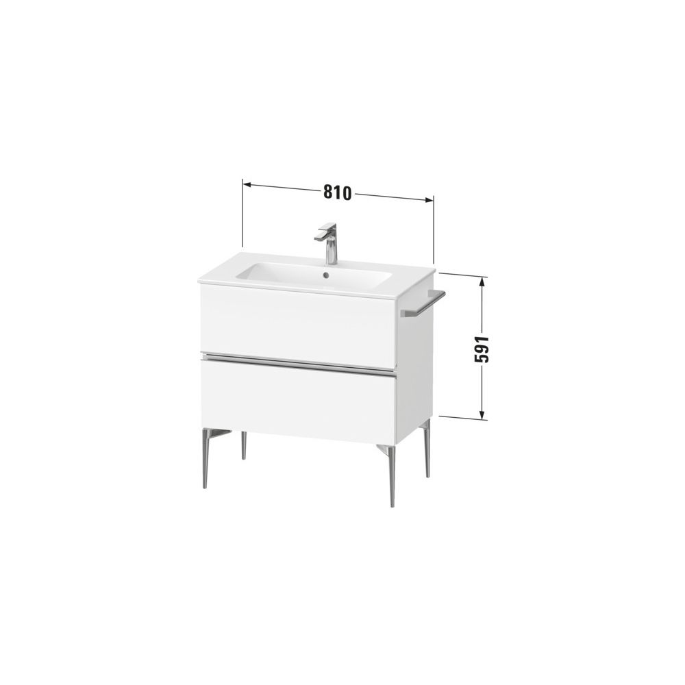Duravit Sivida Waschtischunterbau bodenstehend 477x810x591mm, B, Weiß Hochglan... DURAVIT-SV46440BD220000 4067116391534 (Abb. 2)