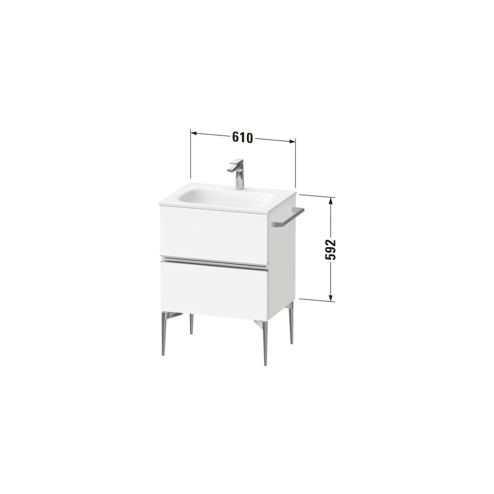Duravit Sivida Waschtischunterbau bodenstehend 477x610x592mm, Nusb.Matt, Griff... DURAVIT-SV4650010790000 4067116394368 (Abb. 2)