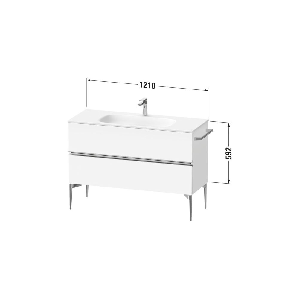 Duravit Sivida Waschtischunterbau bodenstehend 477x1210x592mm, Weiß Hochglanz,... DURAVIT-SV4653010220000 4067116395624 (Abb. 2)