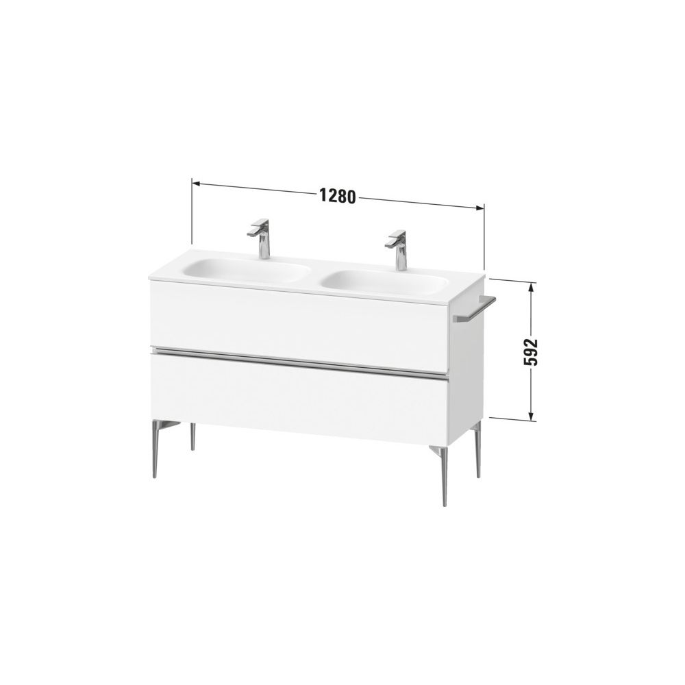 Duravit Sivida Waschtischunterbau bodenstehend 477x1280x592mm, Graphit Matt, G... DURAVIT-SV4654010490000 4067116396485 (Abb. 2)