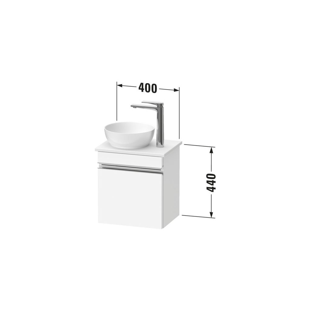 Duravit Sivida Konsolen-WTU wandh. 325x400x440mm R, ohne KSP Diamantschwarz/Ei... DURAVIT-SV4656RBD550000 4067116396805 (Abb. 2)