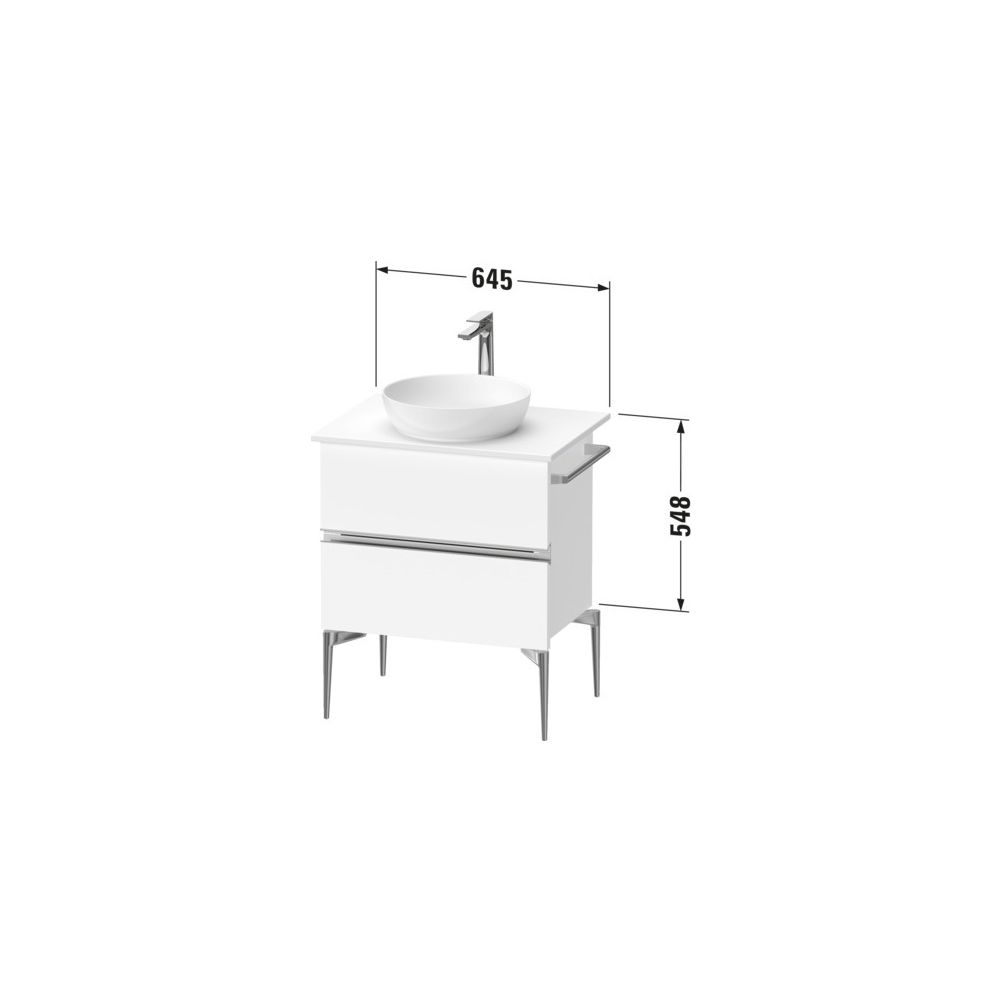 Duravit Sivida Konsolenwaschtischunterbau bodenstehend 475x645x548mm B, ohne K... DURAVIT-SV46570BD490000 4067116398311 (Abb. 2)