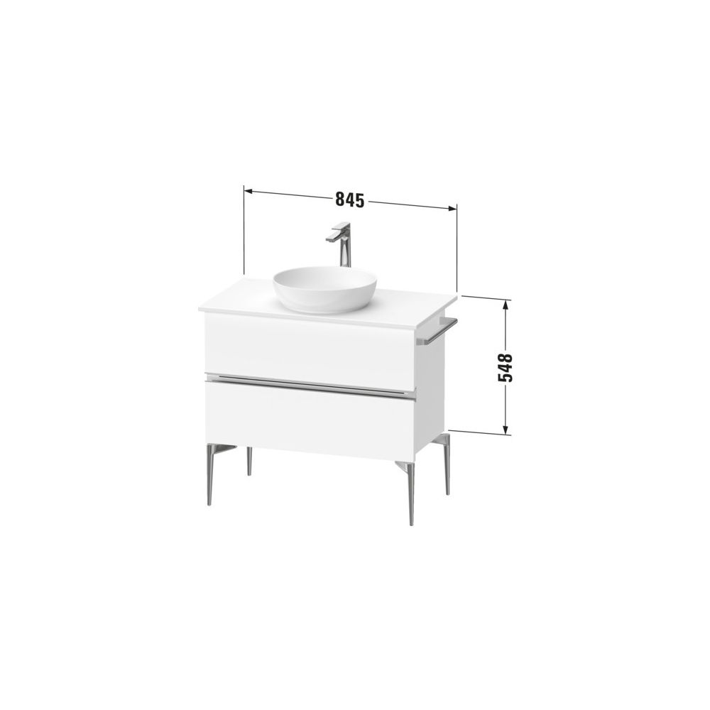 Duravit Sivida Konsolenwaschtischunterbau bodenstehend 475x845x548mm B, ohne K... DURAVIT-SV46580BD790000 4067116398502 (Abb. 2)