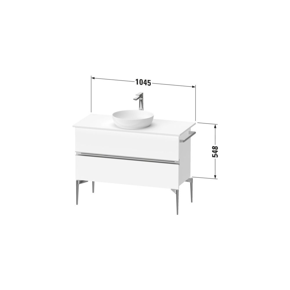 Duravit Sivida Konsolenwaschtischunterbau bodenstehend 475x1045x548mm B, ohne ... DURAVIT-SV46590BD490000 4067116401028 (Abb. 2)