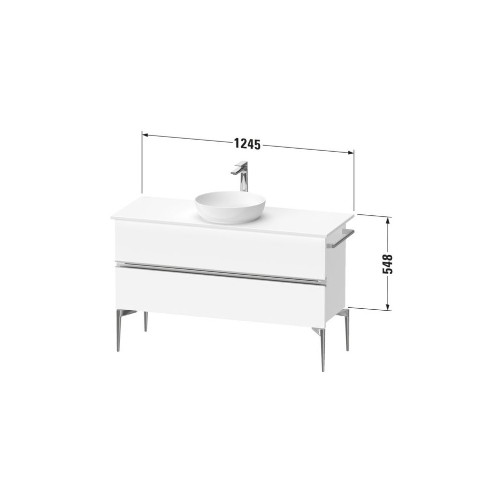 Duravit Sivida Konsolenwaschtischunterbau bodenstehend 475x1245x548mm ohne KSP... DURAVIT-SV4660010490000 4067116401622 (Abb. 2)