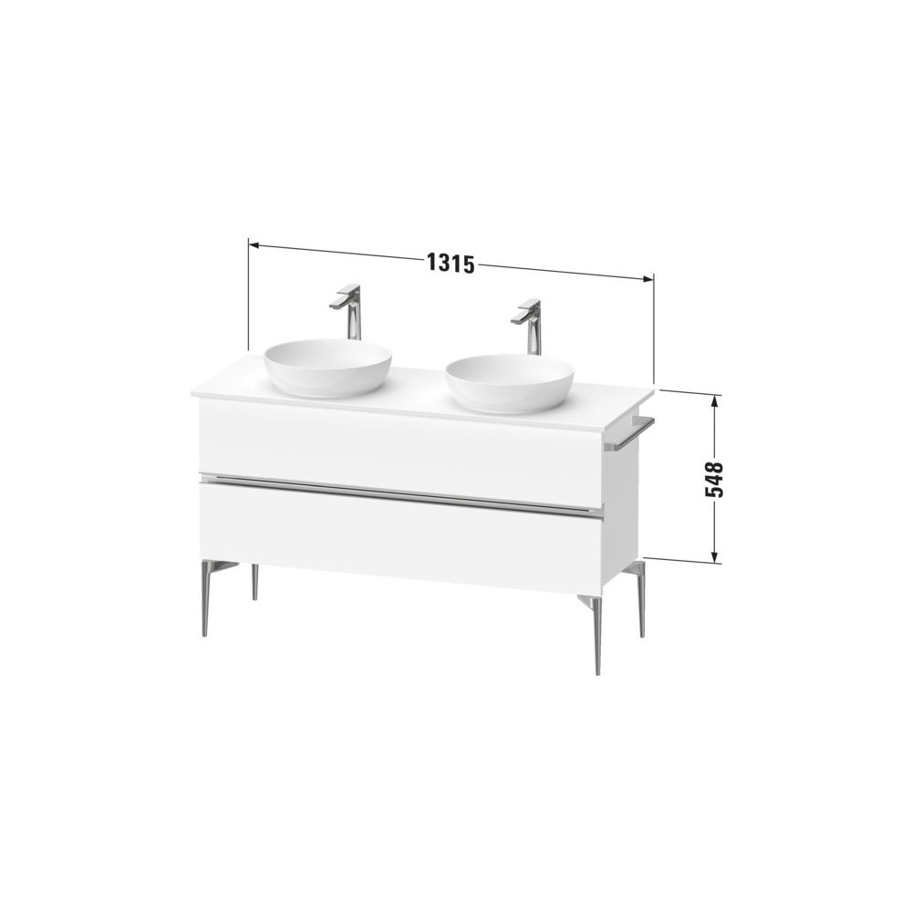 Duravit Sivida Konsolenwaschtischunterbau bodenst. 475x1315x548mm B ohne KSP E... DURAVIT-SV46610BD550000 4067116400427 (Abb. 2)
