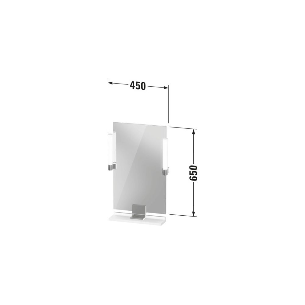 Duravit Sivida Spiegel Wandmontage 36x450x650mm B Weiß Hochglanz LED 9W Betäti... DURAVIT-SV74200BD220000 4067116403060 (Abb. 2)