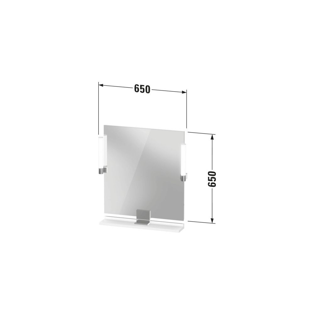 Duravit Sivida Spiegel Wandmontage 36x650x650mm B Eiche Marmoriert LED 9W Betä... DURAVIT-SV74210BD550000 4067116403329 (Abb. 2)