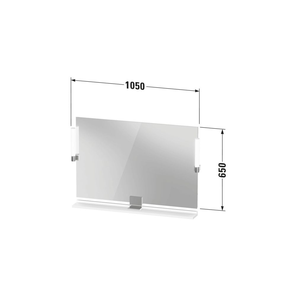 Duravit Sivida Spiegel Wandmontage 36x1050x650mm Nussb. Matt LED 9W Betätigung... DURAVIT-SV7423010790000 4067116406313 (Abb. 2)