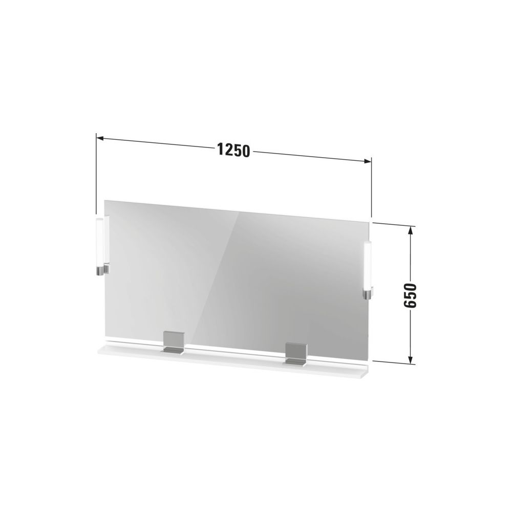 Duravit Sivida Spiegel Wandmontage 36x1330x650mm B Graphit Matt LED 9W Betätig... DURAVIT-SV74250BD490000 4067116410518 (Abb. 2)