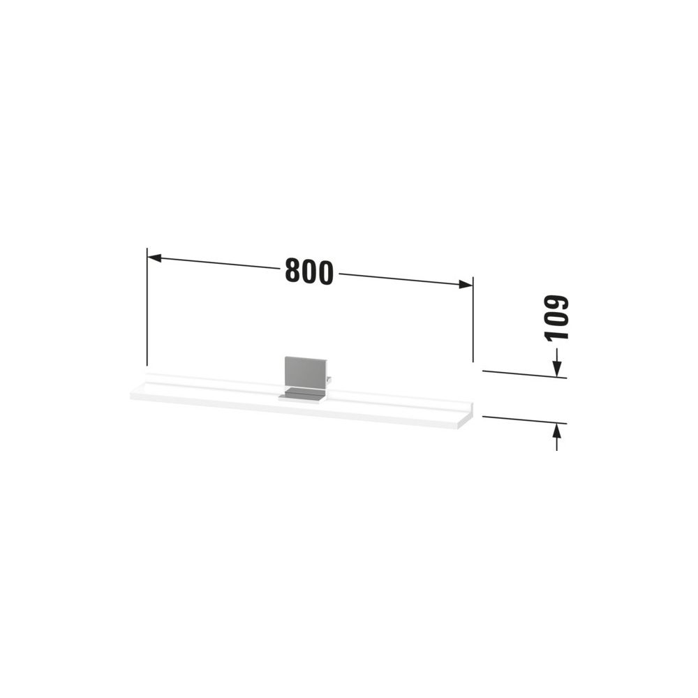 Duravit Sivida Spiegel-Ablage 800x115x35mm Diamantschwarz/Weiß Hochglanz ohne ... DURAVIT-SV74320BD220000 4067116412635 (Abb. 2)