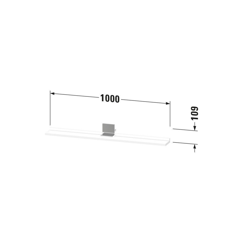 Duravit Sivida Spiegel-Ablage 1000x115x35mm Chrom/Mattweiß ohne Konsolenträger... DURAVIT-SV7433010180000 4067116412666 (Abb. 2)