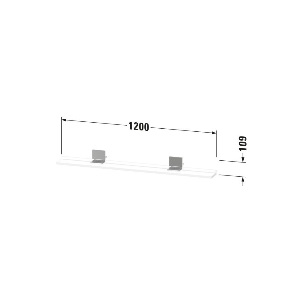 Duravit Sivida Spiegel-Ablage 1200x115x35mm Chrom/Graphit Matt ohne Konsolentr... DURAVIT-SV7434010490000 4067116413274 (Abb. 2)