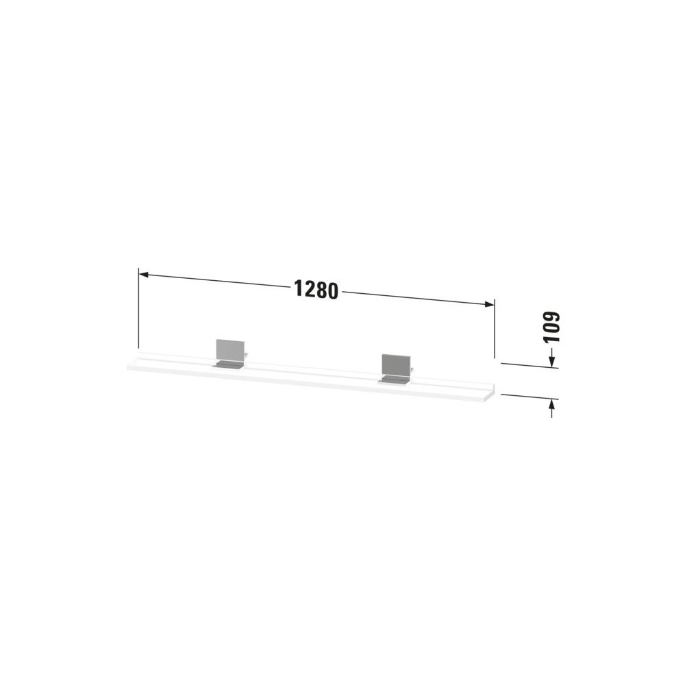 Duravit Sivida Spiegel-Ablage 1280x115x35mm Chrom/Eiche Marmoriert Mat ohne Ko... DURAVIT-SV7435010550000 4067116413816 (Abb. 2)