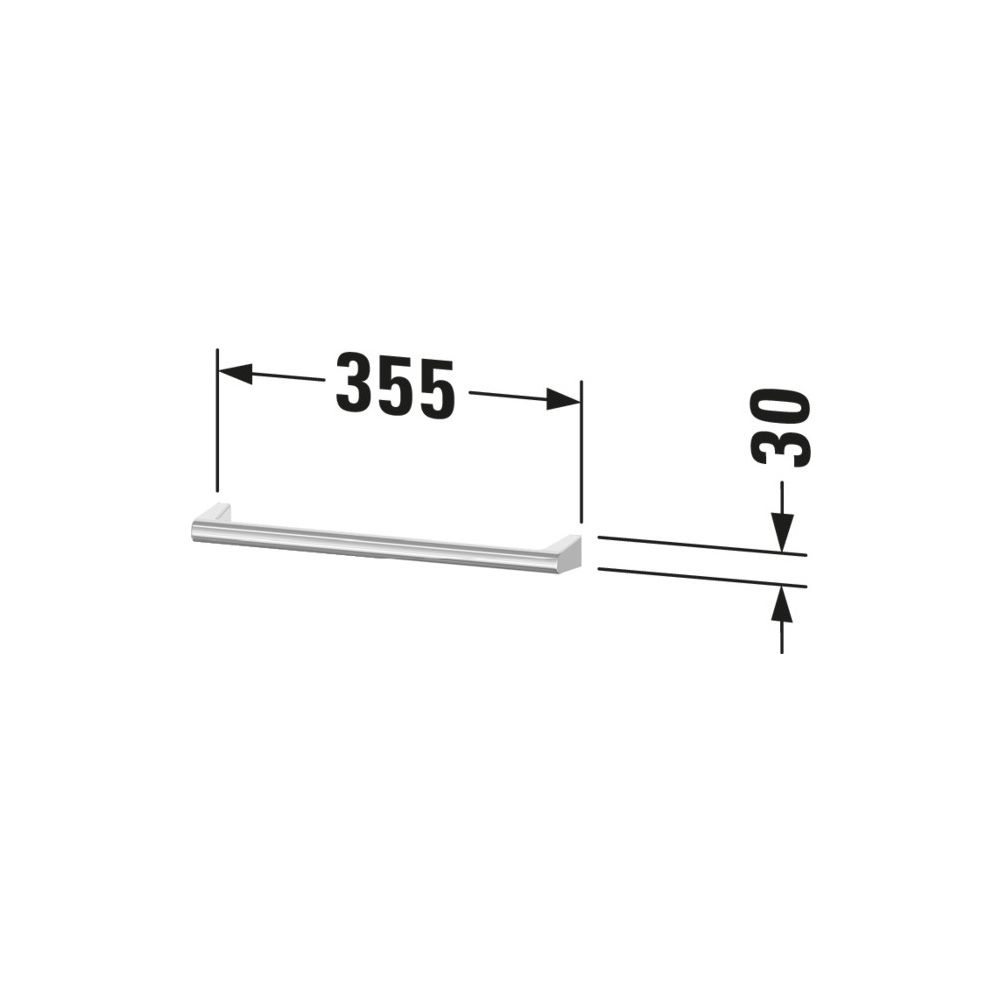 Duravit Sivida Handtuchhalter 70x355x30mm, für Waschtischunterbau und Konsolen... DURAVIT-SV9054010100000 4067116399400 (Abb. 2)