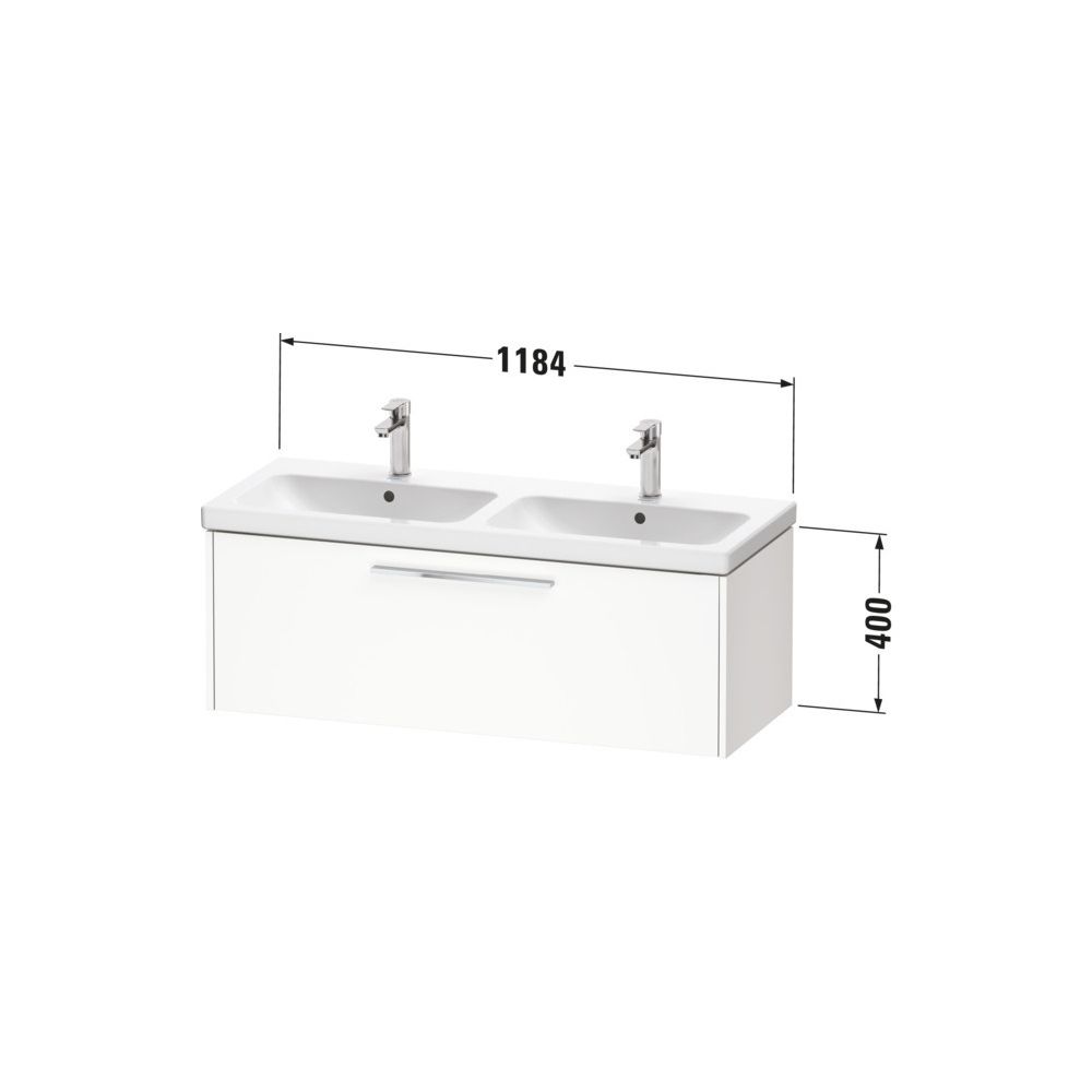 Duravit D-Code Waschtischunterbau wandhäng. 460x1184x400mm Eiche Mar. Matt, 1 ... DURAVIT-DC46690BD550000 4067116367706 (Abb. 2)