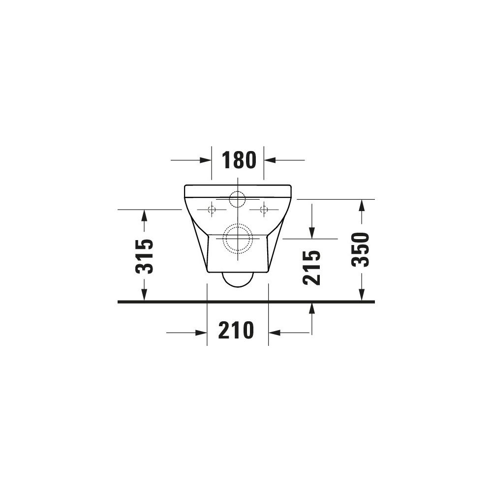 Duravit No.1 Wand-WC 480x365x400mm, Weiß Hochglanz, 4,5l, Tiefspüler, rimless, waag... DURAVIT-2575090000 4053424912387 (Abb. 3)