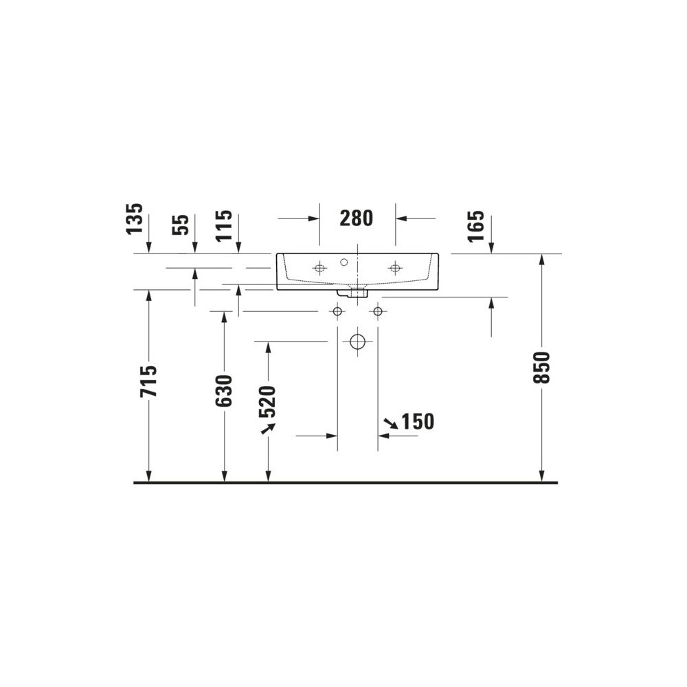 Duravit Vero Air Waschtisch 400x600x160mm, Compact, Weiß Hochglanz, Rechteckig, 1 H... DURAVIT-2368600000 4063382007407 (Abb. 6)