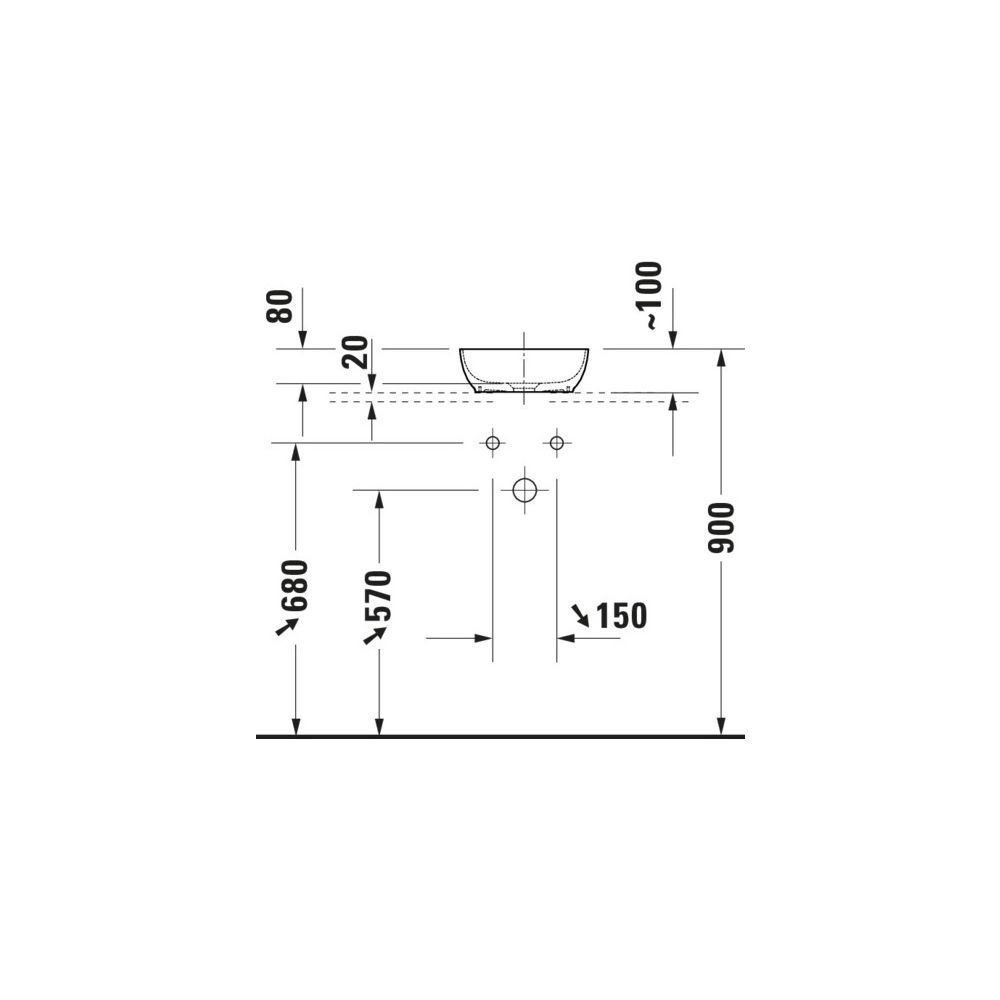 Duravit Sivida Aufsatzbecken 300mm, Weiß Seidenmatt/Dunkelgrau Matt, DuroCast Plus,... DURAVIT-266003FI00 4067116415810 (Abb. 3)