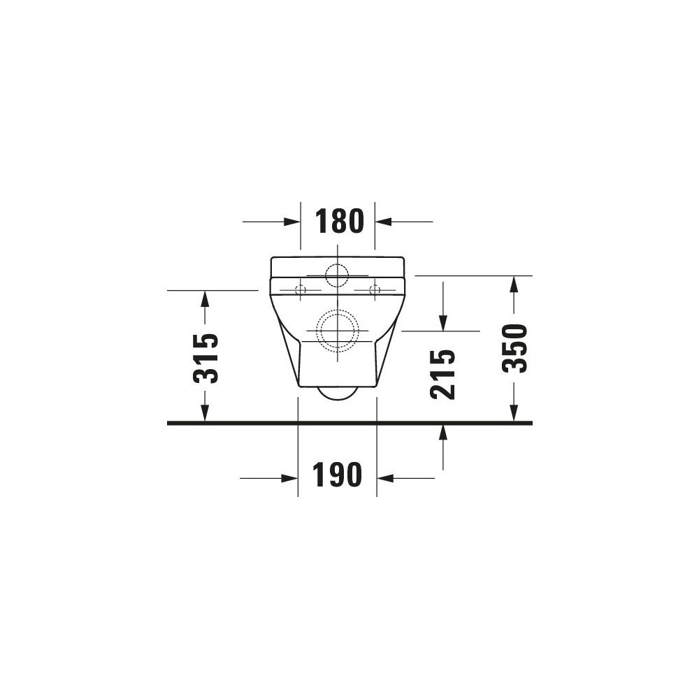 Duravit No.1 Wand-WC 480x325x345mm, Weiß Hochglanz, 4,5l, Tiefspüler, rimless, waag... DURAVIT-2574090000 4053424701639 (Abb. 3)
