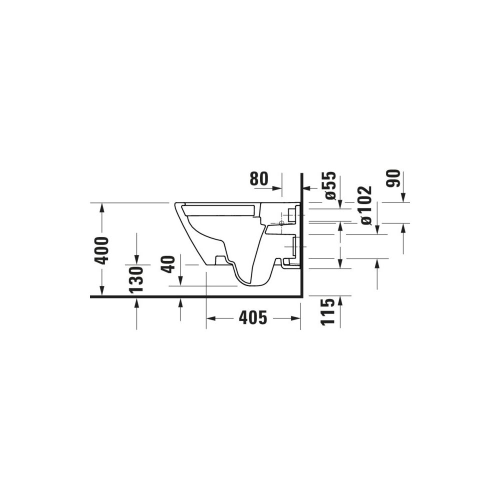 Duravit D-Neo Wand-WC 540x370x360mm, Weiß Hochglanz, 4,5l, Tiefspüler, rimless, Dur... DURAVIT-2577090000 4063382016928 (Abb. 8)