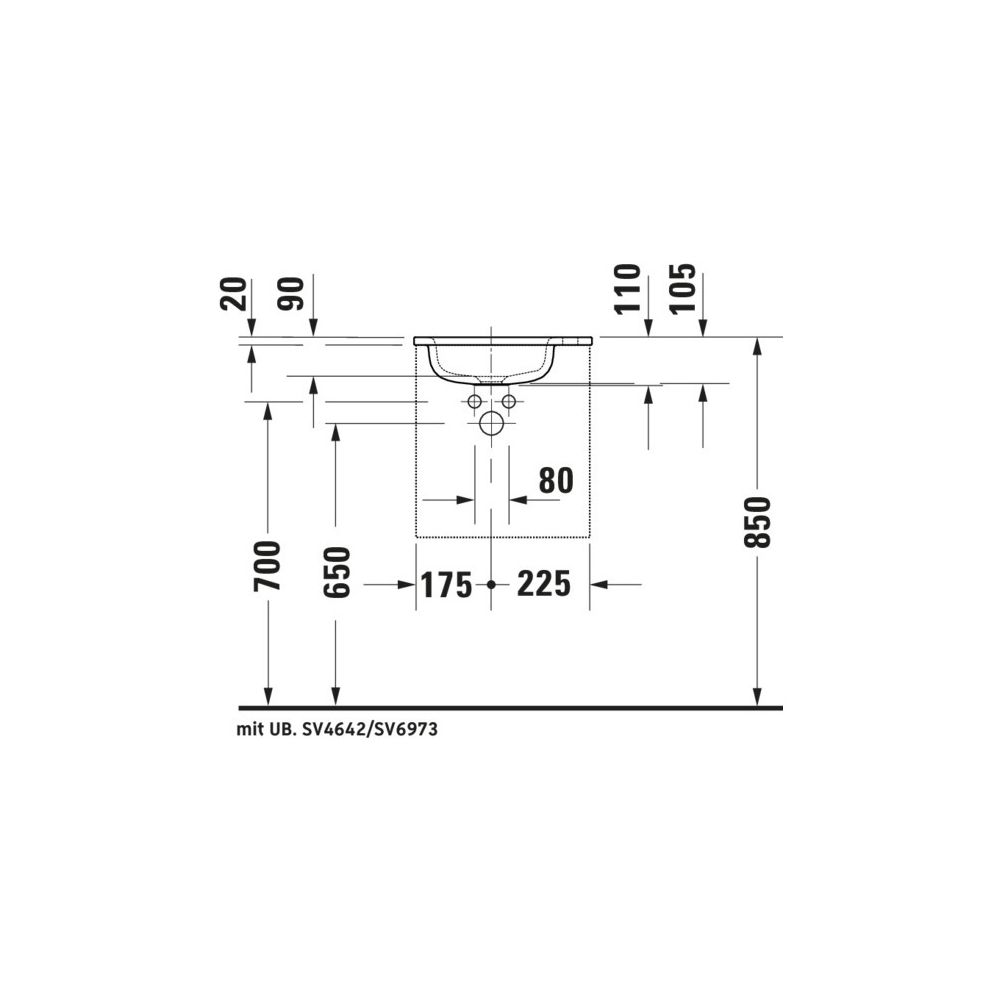 Duravit Sivida Waschtischunterbau wandh 287x400x443mm R, Nusb.Matt, Griffleist... DURAVIT-SV4642R10790000 4067116389975 (Abb. 3)