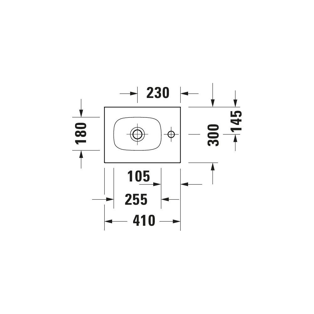 Duravit Sivida Waschtisch 300x410x110mm Weiß Seidenmatt rechteckig 1 Waschplatz M o... DURAVIT-2650053200 4067116415940 (Abb. 4)