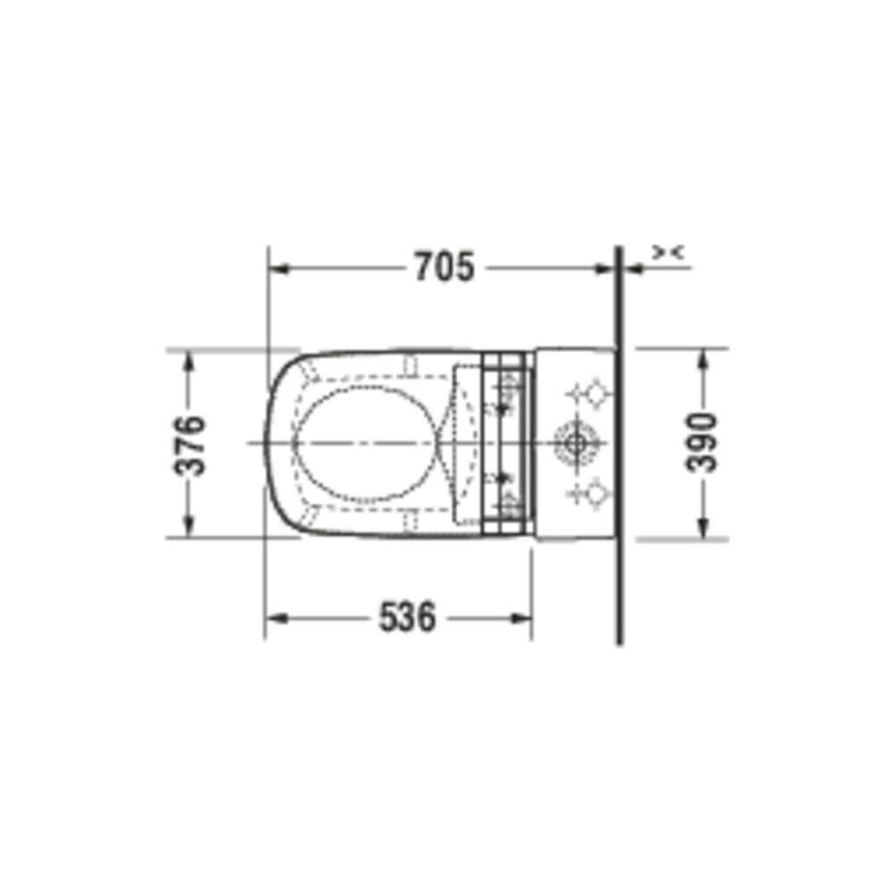 Duravit Stand WC Kombination für Dusch-WC-Sitz DuraStyle 705x390x420mm, Weiß Hochgl... DURAVIT-2156590000 4021534854576 (Abb. 6)