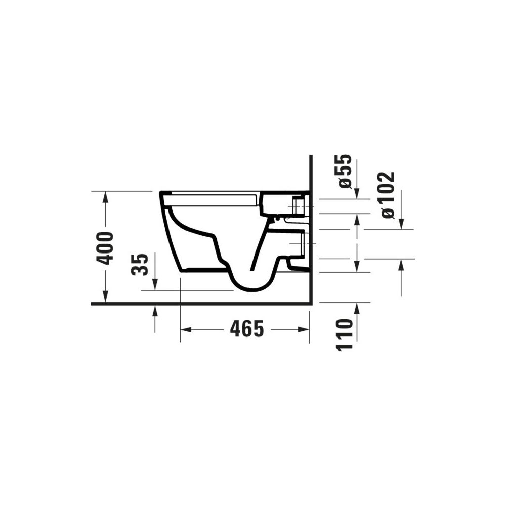 Duravit ME by Starck Wand-WC 540x370x360mm Weiß SDM 45l HygieneGlaze Plus Tiefspüle... DURAVIT-251809AC00 4067116444872 (Abb. 4)
