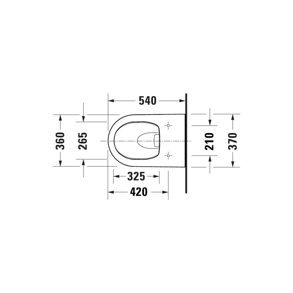 Duravit ME by Starck Wand-WC 540x370x360mm Weiß SDM 45l HygieneGlaze Plus Tiefspüle... DURAVIT-251809AC00 4067116444872 (Abb. 6)