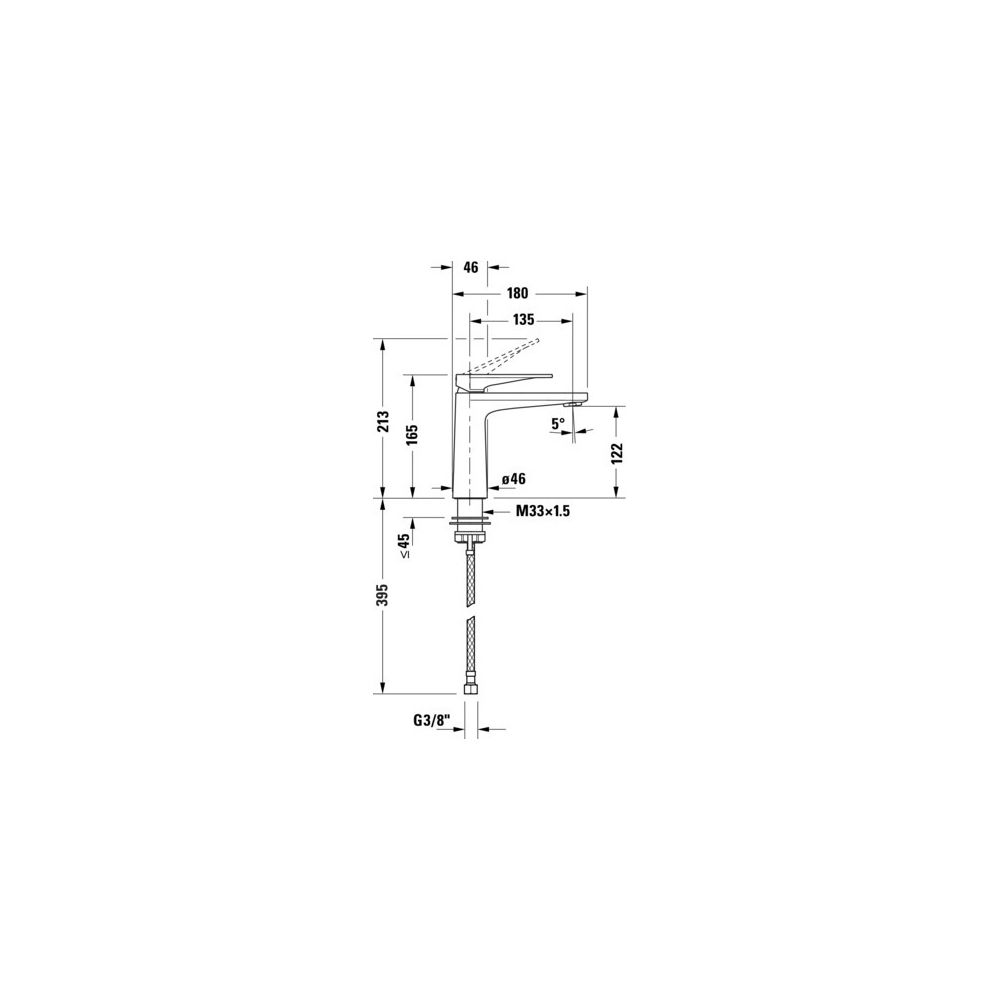Duravit Tulum by Starck Einhebel-Waschtischmischer M FreshStart, Chrom, 5l/min, H... DURAVIT-TU1021002010 4063382961136 (Abb. 3)