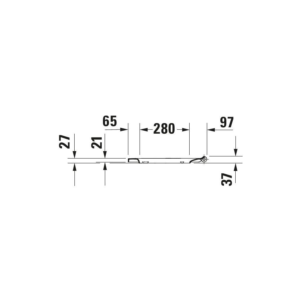 Duravit No.1 WC-Sitz D-shaped Weiß Hochglanz, 373x43x430mm, ohne Absenkautomatik, ü... DURAVIT-0020710000 4053424326764 (Abb. 3)