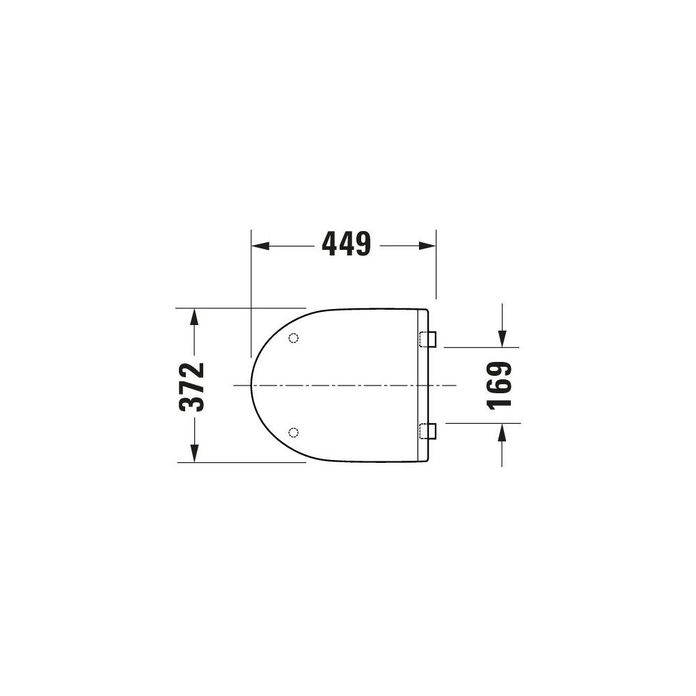 Duravit No.1 WC-Sitz D-shaped Weiß Hochglanz, 373x43x430mm, ohne Absenkautomatik, ... DURAVIT-0020710000 4053424326764 (Abb. 10)