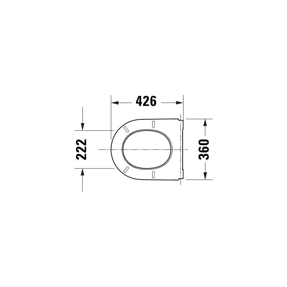 Duravit Univavo WC-Sitz D-shaped Weiß, 374x51x432mm, mit Absenkautomatik, Sitzgarni... DURAVIT-0024190000 4067116360752 (Abb. 6)
