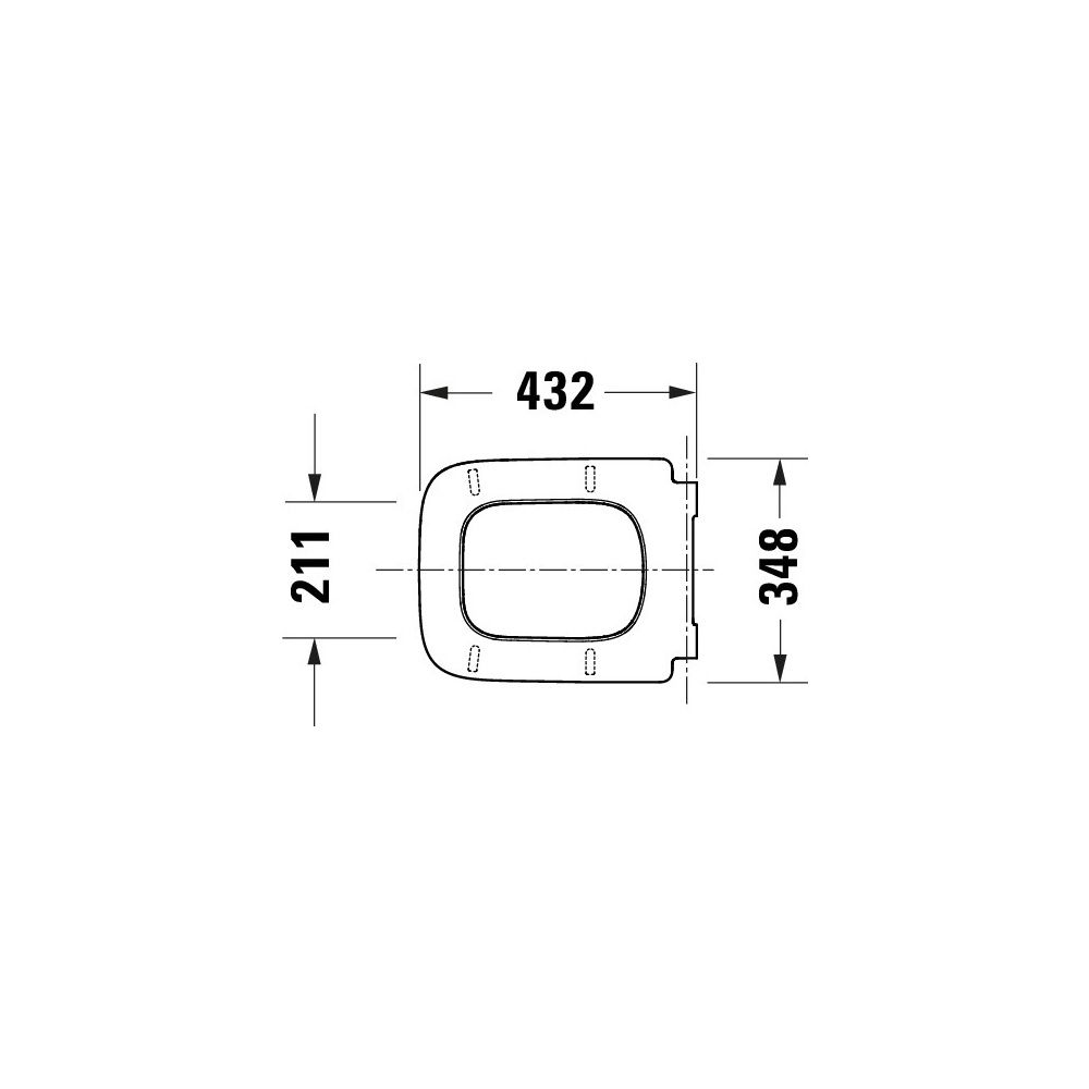 Duravit Univavo WC-Sitz eckig Weiß, 362x50x438mm, mit Absenkautomatik, Sitzgarnitur... DURAVIT-0023790000 4067116345230 (Abb. 6)