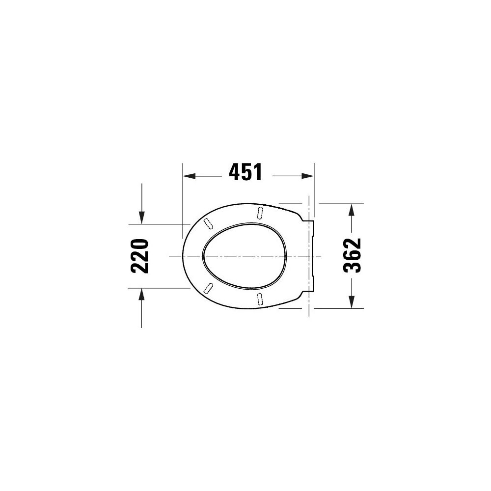 Duravit Univavo WC-Sitz oval Weiß, 368x51x452mm, mit Absenkautomatik, Sitzgarnitur ... DURAVIT-0023690000 4067116345223 (Abb. 6)