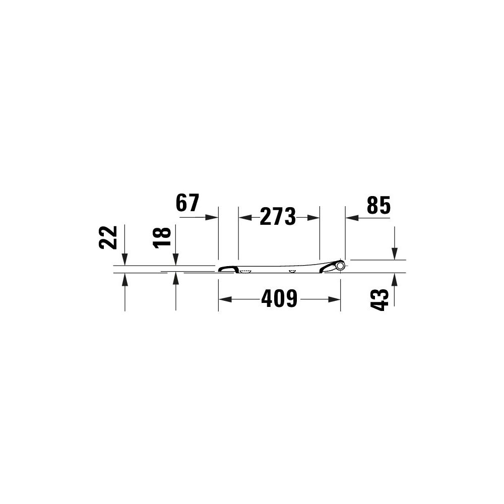 Duravit Univavo WC-Sitz D-shaped Weiß, 368x51x432mm, mit Absenkautomatik, Sitzgarni... DURAVIT-0023590000 4067116345117 (Abb. 2)