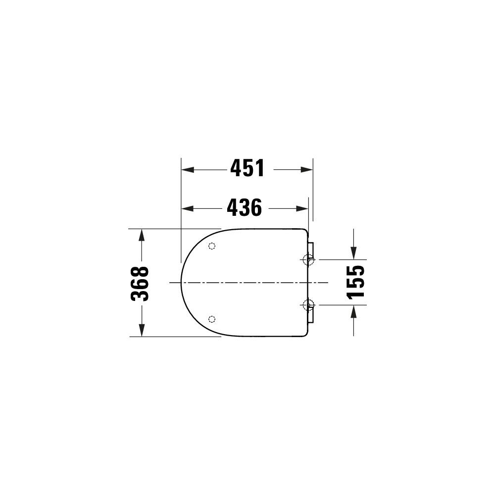 Duravit Univavo WC-Sitz D-shaped Weiß, 368x47x451mm, mit Absenkautomatik, Sitzgarni... DURAVIT-0023390000 4067116345087 (Abb. 7)