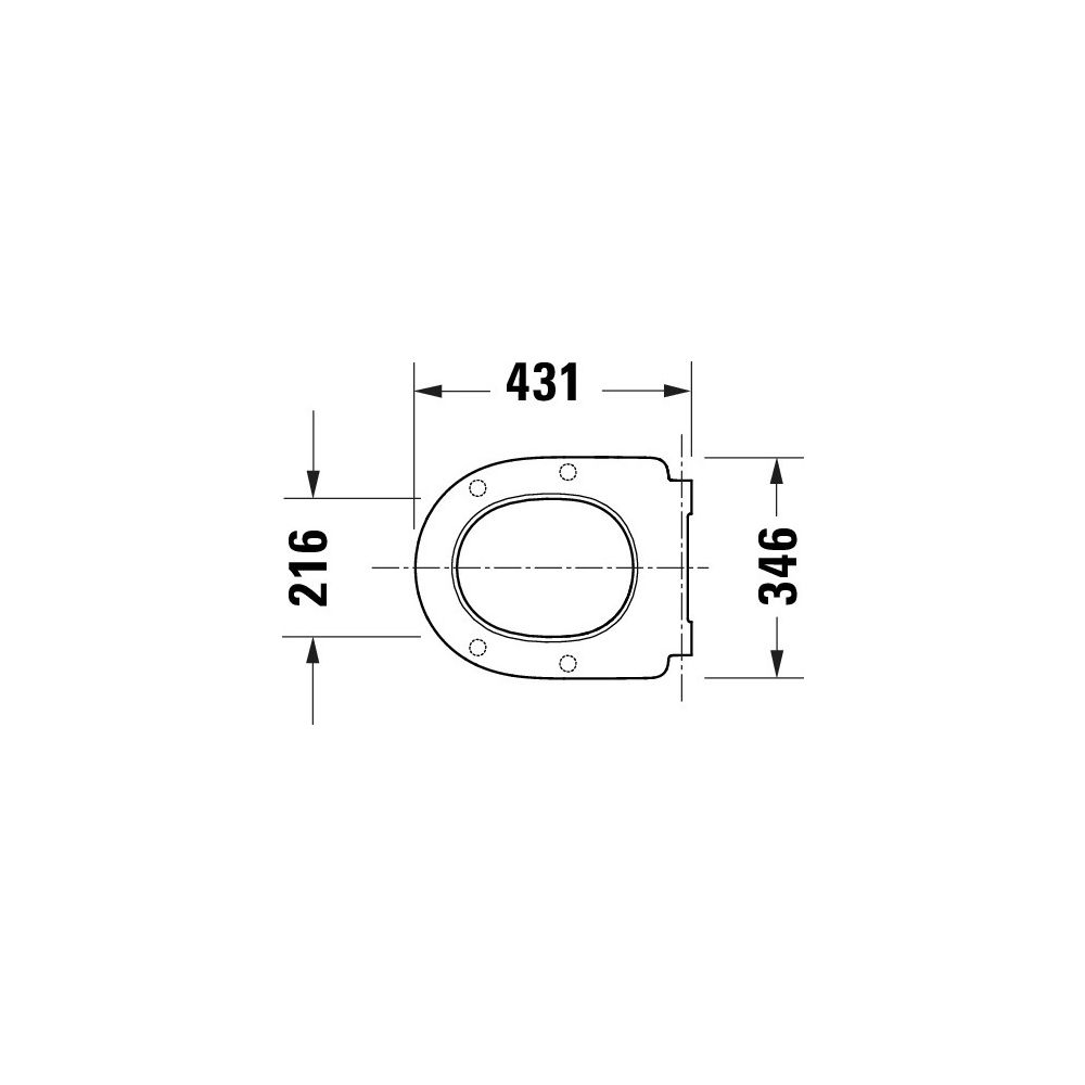 Duravit Univavo WC-Sitz D-shaped Weiß, 367x45x438mm, mit Absenkautomatik, Sitzgarni... DURAVIT-0022990000 4067116345049 (Abb. 6)